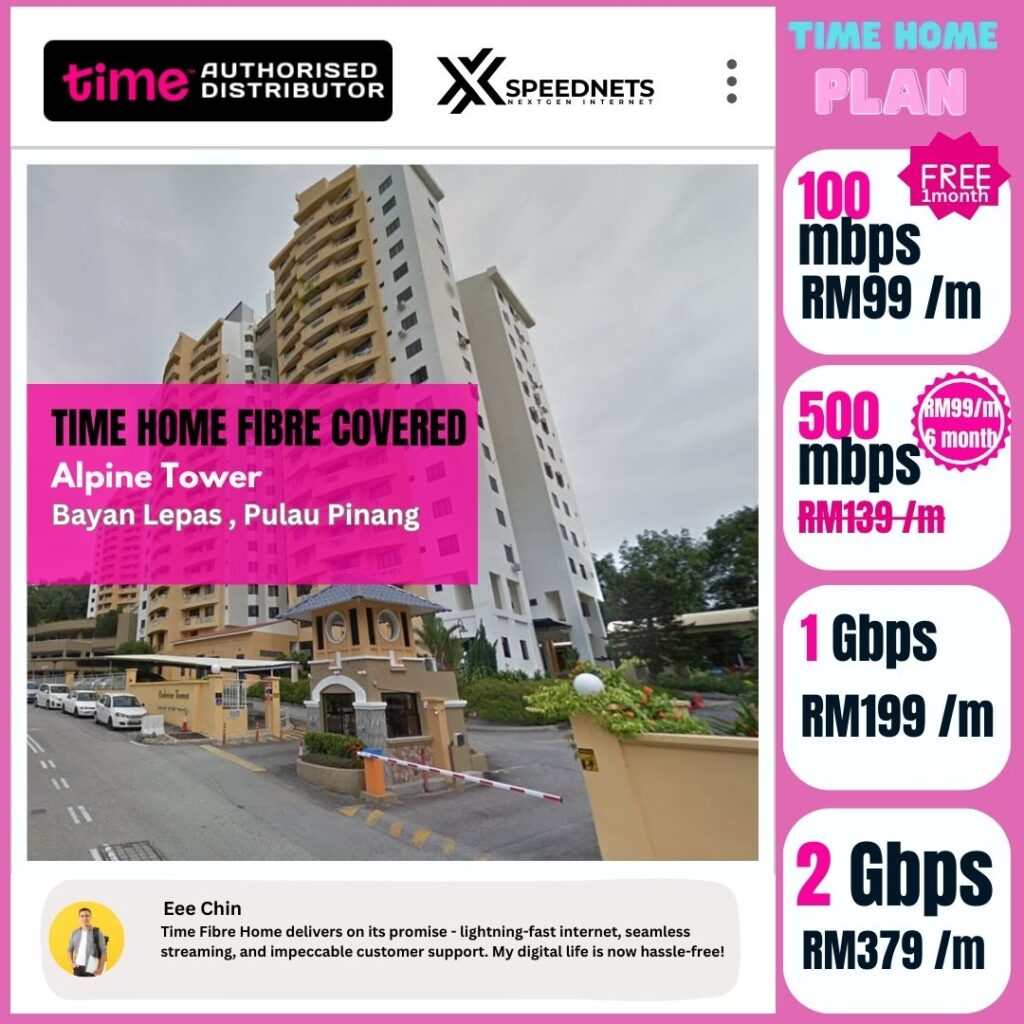 Time Fibre Covered Alpine Tower Bayan Lepas Pulau Pinang