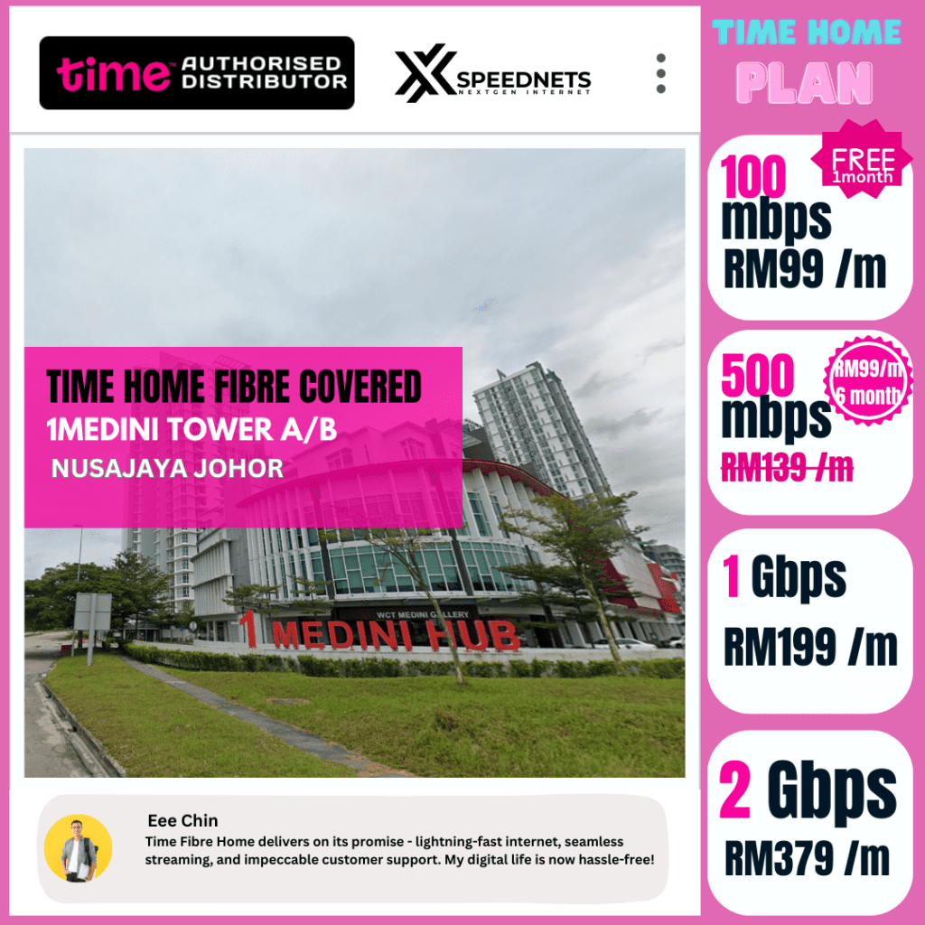 Time Fibre Covered 1medini condominium Medini, Johor