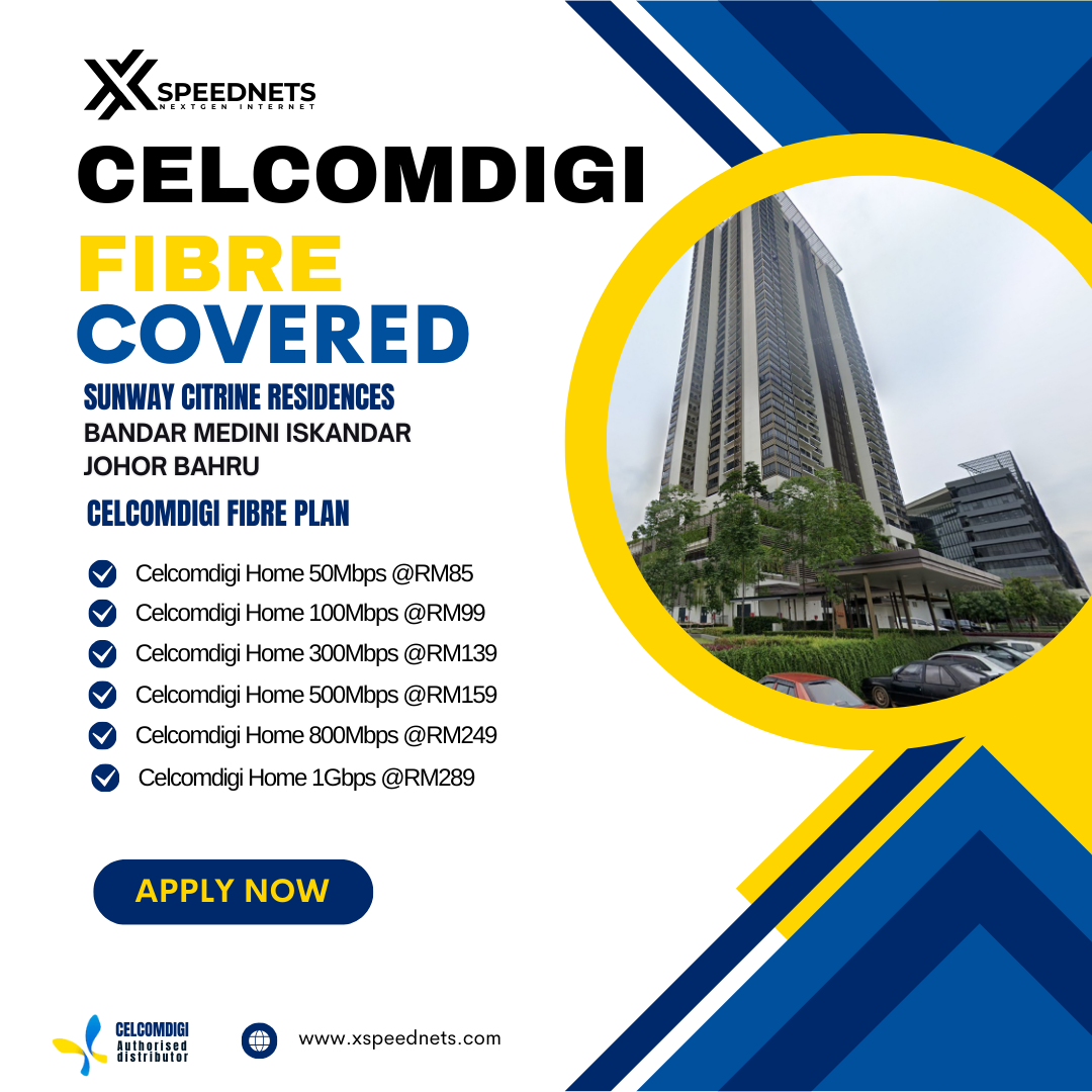 Celcomdigi home COvered Sunway Citrine Residences