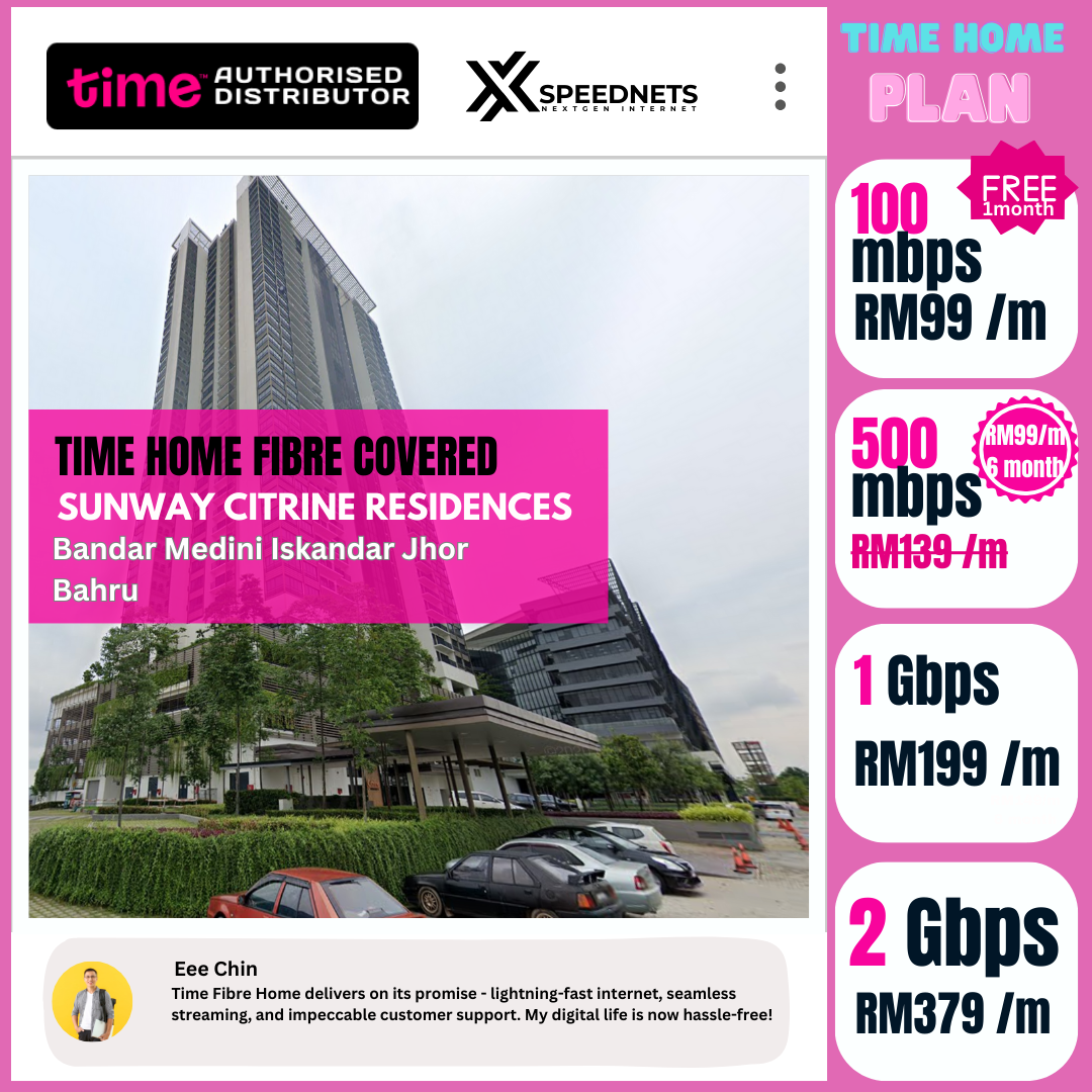 Time FIbre Home Covered Sunway Citrine Residences