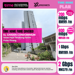 Time Fibre Covered GL GARDEN Condominium Farlim Pulau Pinang