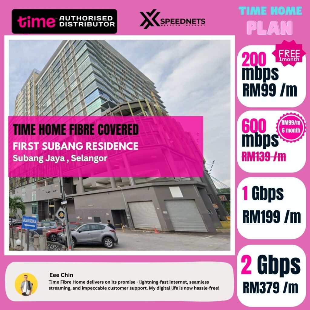 Time Fibre Covered First Subang Residence, Subang Jaya