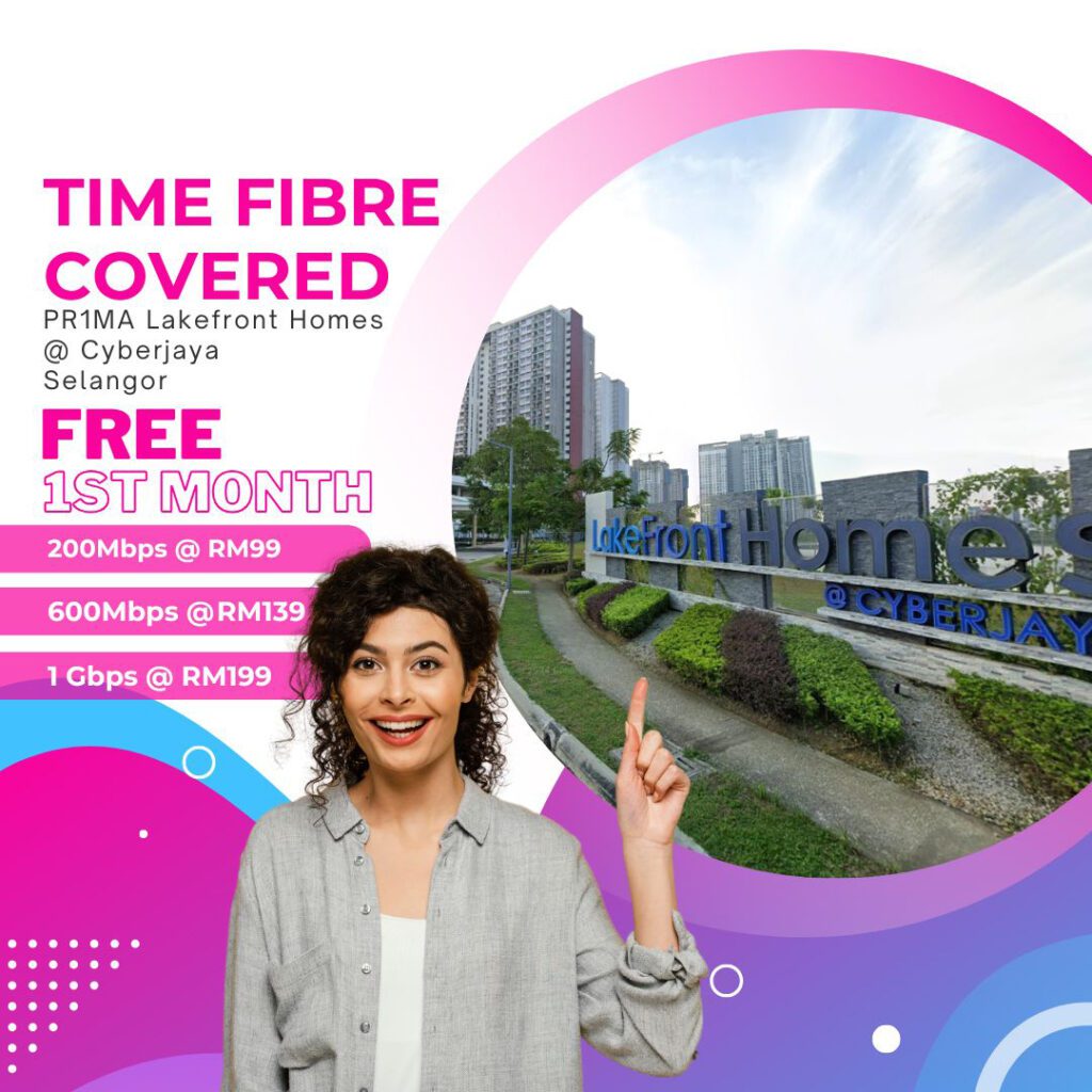 Time Fibre Covered PR1MA Lakefront Homes @ Cyberjaya Selangor