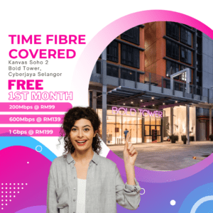 Time Fibre Covered Kanvas Soho 2, Bold Tower, Cyberjaya Selangor