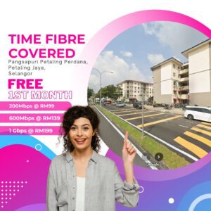 Time Fibre Covered Pangsapuri Petaling Perdana, Petaling Jaya Selangor