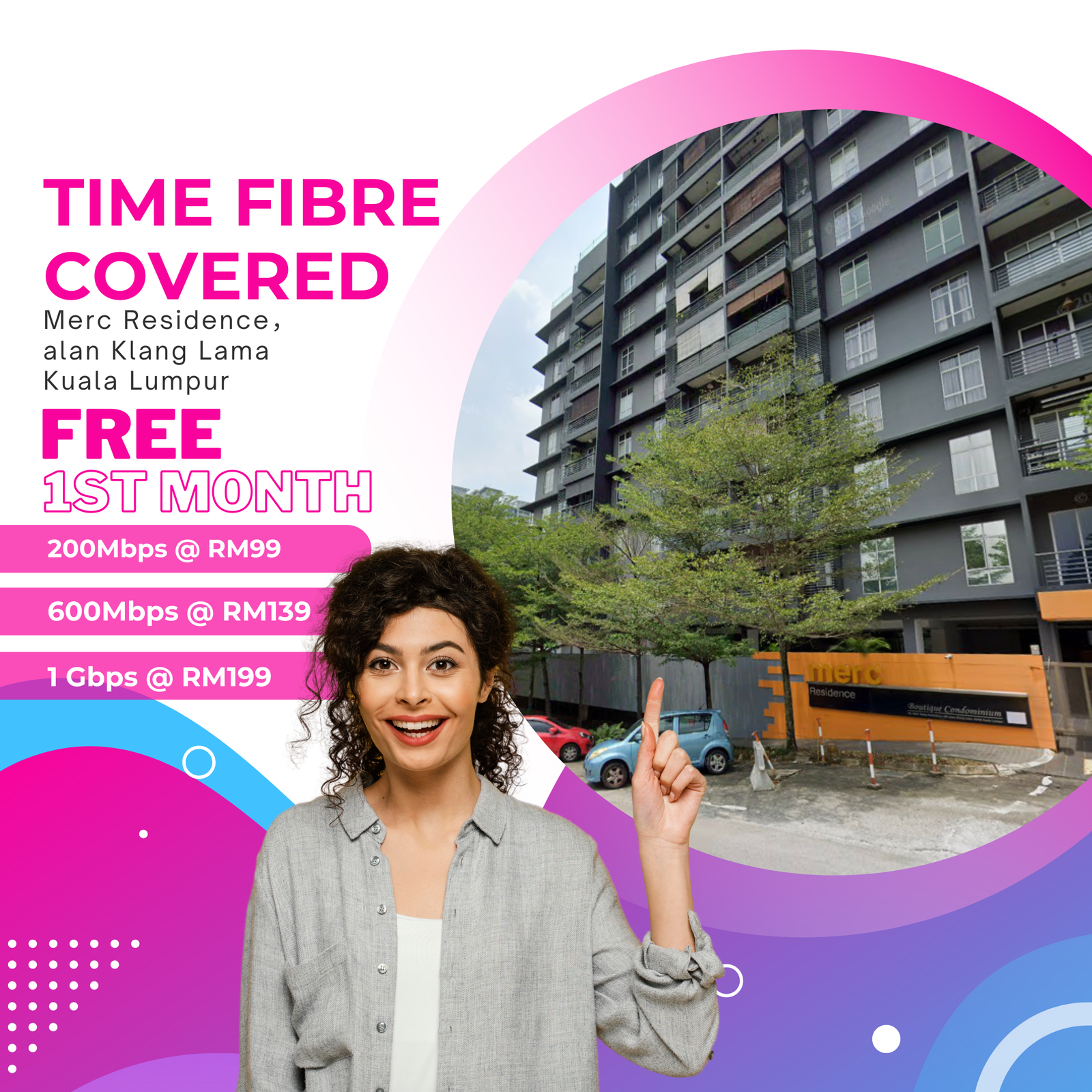 Time Fibre Covered Merc Residence, Jalan Klang Lama Kuala Lumpur